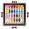 12x12 Wood Shadow Box Display Case Frame for Block Figures | Holds up to 28 Figurines - Display Brackets Included | UV Acrylic and White Base
